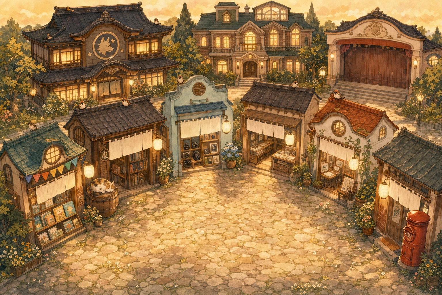 楽市の中央広場